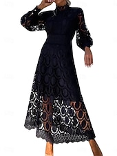 Χαμηλού Κόστους Λευκό φόρεμα-Γυναικεία Μίντι φόρεμα Φόρεμα σε γραμμή Α Καθημερινό Καθημερινά Κανονικό Σκέτο 3/4 Μήκος Μανικιού Ζιβάγκο Μαύρο Λευκό Κίτρινο Φούξια Άνοιξη Φθινόπωρο