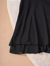 Недорогие Комплект бикини из 3 предметов-Жен. Купальники Бикини Накидка Три части Смелые купальник Хальтер Тонкие Открытая спина Элегантный стиль Отпуск Сплошной цвет НАЙКА НЕКО Без рукавов Купальники