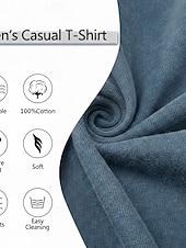 billige Uformell Henley T-skjorte-Herre Henly-skjorte 100% bomullssyre-vaskeskjorte T-skjorte T-skjorte Kortermet Ensfarget Retro / vintage Fritid Lomme Gammeldags stil Vasket Henley Avslappet Sommer Vår Høst Svart Rosa Lysegrønn