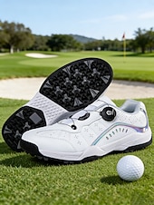 cheap Women's Golf Shoes-Women's Golf Shoes – Breathable Leather, Anti-Slip Traction, Modern Sport Style for Women Golfers, Perfect for Golf Course, Training, Walking &amp; Outdoor Play