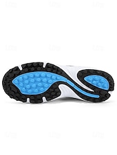 ieftine Încălțăminte de golf pentru bărbați-Pantofi de golf albi pentru bărbați, față respirabilă cu talpă amortizată, design atletic ușor, ideali pentru jucătorii de golf și terenurile de golf în aer liber