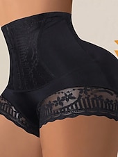 baratos Cuecas adelgaçantes-Mulheres Cintas Ativo Doce Cor imaculada Renda Calção Férias Rua Encontro Sem Manga Preto Bege Verão Primavera Fino