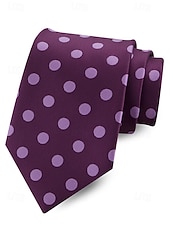 cheap Wedding Accessories-Men's Polyester Polka Dot Necktie, Multi-Color Classic Dot Pattern Tie, Elegant Slim Style for Groomsmen, Weddings, Formal Dinners, Banquets &amp; Business Events