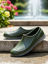 رخيصةأون قباقيب نسائية-أحذية نسائية صفراء مقاومة للماء للحديقة - أحذية خفيفة الوزن سهلة الارتداء للبستنة، والعمل في الهواء الطلق، واستخدام الفناء، والشاطئ، والأيام الممطرة