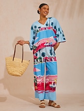 Недорогие рубашки, топы и блузки-Шелковистый атласный топ с рукавами «летучая мышь» из Санторини, летний