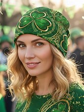 economico Accessori-Scaldacollo da donna per San Patrizio: molteplici fantasie, materiale stampato in poliestere, versatile da usare come scaldacollo o come protezione per il viso, perfetto per le celebrazioni festive