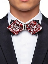 Недорогие Свадьба ACC-Мужской галстук-бабочка из полиэстера с блестками и кристаллами, доступен в нескольких цветах, идеально подходит для свадеб и вечерних мероприятий.