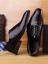 ieftine Pantofi Oxford-Pantofi Oxford maro pentru bărbați din piele ecologică – stil clasic pentru nunți formale, evenimente de afaceri și ocazii speciale