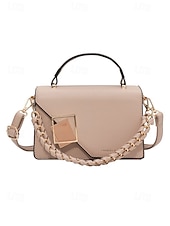 זול תיקי יד-תיק צד אלגנטי לנשים עם דמוי עור, תיק כתף אופנתי עם ידית עליונה ורצועת שרשרת, ארנק אופנתי להמרה לנשים, מושלם ללבישה יומיומית, טיולים לחופשה וללבוש מסיבה