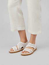 economico Sandali Piani-sandali casual da donna in rete traspirante bianca - scarpe estive leggere da donna, per passeggiate quotidiane, viaggi, passeggiate in giardino, gite in spiaggia e abbigliamento casual per attività all'aria aperta