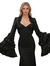 levne Topy-Rokoko Renesanční Steampunk Kabát Fancy kostým Tričko Volánkový rukáv Čerodějnice Upír Královský oděv Maškarní kostým Dámské Fantazie předvečer Všech svatých Karneval Výkon LARP Ren Faire Dospělé
