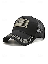 preiswerte Zubehör-Vereinigte Staaten 250. Jubiläum Herren American Flag Trucker Cap - Bestickte USA Mesh Kappe für den Unabhängigkeitstag - Atmungsaktive Polyester patriotische Baseballmütze in mehreren Farben