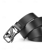 preiswerte Herrengürtel-Echtleder-Herrengürtel mit Adler-Automatikschnalle – luxuriöser Rindsledergürtel für Business, Hochzeiten und formelle Alltagskleidung – stilvoller Ratschengürtel in verschiedenen Farben und Ausführungen