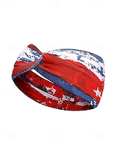 economico Accessori-Stati Uniti 250° Anniversario Fascia per Capelli in Poliestere Patriottica da Donna Wrap per Capelli in Elastico Estensibile con Molti Stili di Bandiera USA Leggera e Confortevole Festiva per il