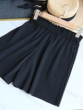 Χαμηλού Κόστους Σορτς βερμούδα-Γυναικεία Σορτς των Βερμούδων Σορτσάκια Καλοκαιρινό σορτς Σορτς παραλίας Διακοπές Μοντέρνα Κομψό στυλ street σύντομο Ψηλή Μέση Σκέτο Κορδόνι Τσέπη Ελαστική μέση Ικανότητα να αναπνέει Άνετο