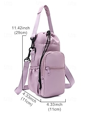 olcso Keresztpántos táskák-Női vízálló nejlon kulacstáska telefonzsebbel, többszínű keresztpántos hordozó fitneszhez, sporthoz, túrázáshoz és hétköznapi használatra, állítható vállpántos utazó italtartóval.