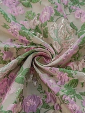 baratos Comprimento do chá-Linha A Longuette Vestido de festa Vestido Coquetel Vestido de convidada de casamento Vestidos de noite Elegante Vintage Manga 3/4 Colarinho de Camisa Casamento Formal Jacquard com Bolsos