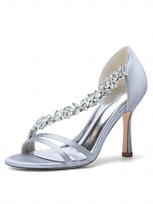 preiswerte Braut-Champagnerfarbene Brautschuhe aus Satin mit Kristallbesatz – elegante Hochzeitsschuhe für Stadthochzeiten