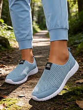 preiswerte Damen-Sneaker-Hellblaue, atmungsaktive Mesh-Slipper für Damen – leichte Outdoor-Sneaker zum Wandern, Spazierengehen, Reisen und für den täglichen Gebrauch