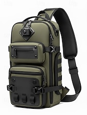 economico Borselli da uomo-borsa a tracolla tattica da uomo: zaino a tracolla in poliestere di grande capacità con più tasche e stili di trasporto versatili, vari colori per escursioni all'aperto, viaggi e uso quotidiano casual