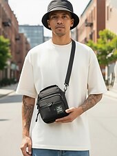 preiswerte Taschen für Herren-Wasserdichte Herren-Umhängetasche aus Polyester, leicht, geräumig mit mehreren Fächern, verstellbarem Gurt, in verschiedenen Farben erhältlich, ideal für Freizeit, Sport, Reisen und den Alltag.