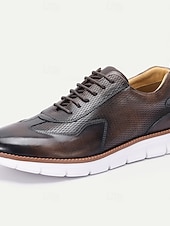 cheap Dress Sneakers-Men's Genuine Leather Fashionable Purple Dress Shoes, Unique Design for Weddings and Special Occasions