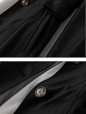 economico Cappotti Trench-Per donna Giacca Casual Trench Confortevole Traspirante Tasca Bottoni Elegante Moda Casual Semplice Casuale Vacanza Streetwear Abbigliamento quotidiano Monopetto Regolare Collo ripiegato Vestibilit