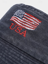 economico Accessori-Cappello a secchiello in cotone maschile dell'anniversario dei 250 anni degli Stati Uniti ricamo con bandiera USA disponibile in più colori perfetto per il Giorno dell'Indipendenza gli Stati Uniti e