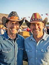 levne Příslušenství-250. výročí Spojených států pánský slaměný westernový klobouk s potiskem vlastenecké vlajky prodyšný tkaný fedora styl v několika designech festivalové prázdninové a volnočasové nošení