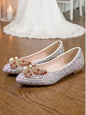 abordables novia-Zapatos de tacón plano con punta puntiaguda y tiras en el tobillo para mujer, para fiesta, boda, coloridos