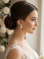 Χαμηλού Κόστους Γάμος ACC-Γυναικεία σκουλαρίκια με κρεμαστό κόσμημα από ψεύτικο μαργαριτάρι ανανά, κομψά τροπικά κοσμήματα, ντελικάτα νυφικά σκουλαρίκια vintage για γάμους, πάρτι, βραδινές εκδηλώσεις και ειδικές περιστάσεις