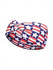 economico Accessori-Stati Uniti 250° Anniversario Fascia per Capelli in Poliestere Patriottica da Donna Wrap per Capelli in Elastico Estensibile con Molti Stili di Bandiera USA Leggera e Confortevole Festiva per il