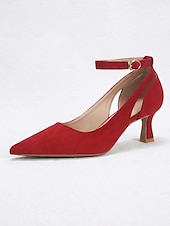 economico Madre della Sposa/Sposo-décolleté da donna con tacco a gattino e cinturino alla caviglia color albicocca: eleganti scarpe per la mamma della sposa per matrimoni all'aperto in giardino