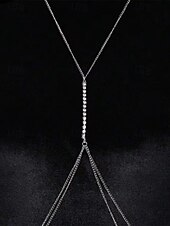 billiga Bröllop ACC-Dam Kroppskedja Silver Brun Legering Elegant Mode Standkläder