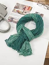 billige St. Patricks Day-Dameskjerf i bomull og lin med krøllete detaljer, bohemsk paisley-trykk med flerfarget lett sjal, mykt og avslappet moteskjerf til St. Patricks dag-festivalen, reiser, utendørs og hverdagsbruk