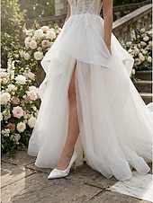 levne Nevěsta-Dámské bílé špičaté boty na vysokém podpatku s květinovou výšivkou - elegantní svatební lodičky pro městské svatby