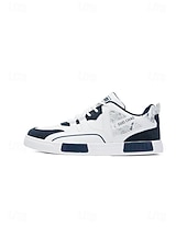 cheap Dress Sneakers-Men's Faux Leather Casual Sneakers, Comfortable Stylish Shoes for Garden Weddings, Ideal for Casual Wedding Guests