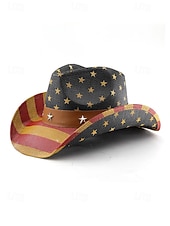 levne Příslušenství-250. výročí Spojených států pánský slaměný westernový klobouk s potiskem vlastenecké vlajky prodyšný tkaný fedora styl v několika designech festivalové prázdninové a volnočasové nošení