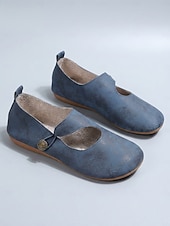 Недорогие Женская обувь на плоской подошве-Женские повседневные балетки «Мэри Джейн» с широкой стопой – удобная обувь в винтажном стиле для женщин с широкой стопой, для повседневной носки, прогулок, работы, путешествий, шопинга, прогулок в саду и повседневной носки.