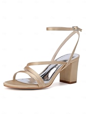 abordables Dama de honor-Sandalias de boda planas con tiras en color marfil para mujer, zapatos de novia minimalistas con tiras en el tobillo, elegantes zapatos de boda urbanos para novias.