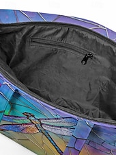 お買い得  旅行用バッグ-女性用ポリエステルトートバッグ、大容量、ジッパー開閉、トンボプリント、複数のデザイン、休暇や普段使いに最適