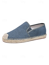 voordelige Heren-Blauwe instapschoenen voor heren, lichtgewicht en ademend, stijlvol espadrille-design voor buitenresorts, eilandvakanties en ontspannende reizen.