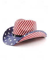 levne Příslušenství-250. výročí Spojených států pánský slaměný westernový klobouk s potiskem vlastenecké vlajky prodyšný tkaný fedora styl v několika designech festivalové prázdninové a volnočasové nošení