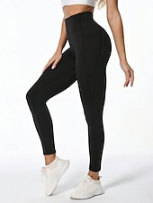 economico -Per donna Pantaloni Pantaloncini anti sfregamento Moda Streetwear Essenziale Lunghezza intera Vita Alta Grafico Elastico in vita Confortevole Alta elasticità Palestra Yoga Streetwear Rosa Rosa scuro
