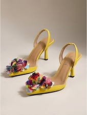 economico Donne-Per donna Vacanza Feste Serate al resort Glitter Stiletto Punta a Punta Vacanza Moda Finta Pelle Mocassino fluorescente verde Giallo Rosa