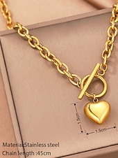 preiswerte Halsketten &amp; Anhänger-1 Stück Anhänger Halskette Halskette For Damen Täglich Straße Geschenk Edelstahl Liebe