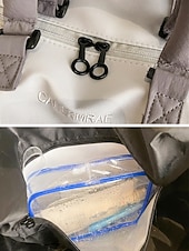 Χαμηλού Κόστους Ταξιδιωτικές Τσάντες-Γυναικεία πολύχρωμη αδιάβροχη τσάντα duffle από πολυεστέρα, μεγάλης χωρητικότητας, ρυθμιζόμενο λουράκι, ιδανική για διακοπές, καθημερινή χρήση και αθλητικές δραστηριότητες