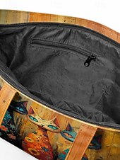 cheap Vacation &amp; Travel Bags-Women's Polyester Tote Bag, Large Capacity with Zipper, Multiple Cat Designs, Perfect for Vacations, Shopping, and Everyday Casual Use
