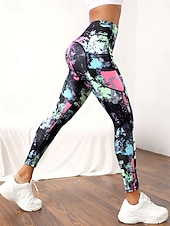 economico -Per donna Pantaloni Pantaloncini anti sfregamento Moda Streetwear Essenziale Lunghezza intera Vita Alta Grafico Elastico in vita Confortevole Alta elasticità Palestra Yoga Streetwear Rosa Rosa scuro