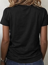  Amerikai függetlenség napja Női Póló Nyomtatott Grafika Zászló Stílusos Klasszikus Alkalmi Rövid ujjú Terített nyak Normál felsők Hétköznapi Napi Fekete Nyár Tavasz